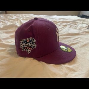 New era grape New York Yankees baseball fitted hat.